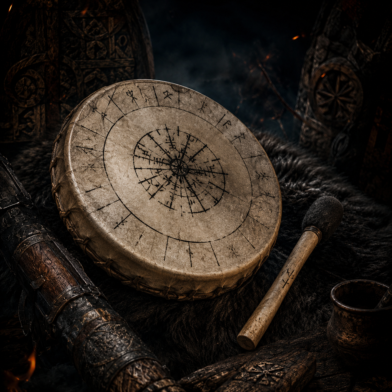 The frame drum — a hide-headed ritual hand drum