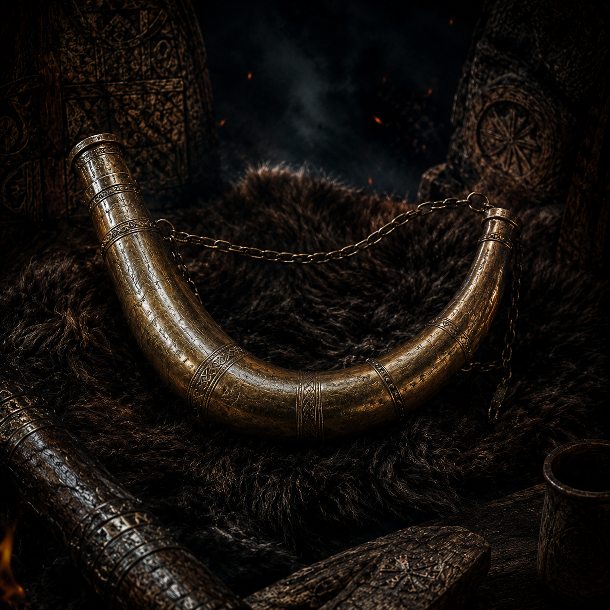 The war horn lur — a bronze and cattle-horn signalling horn
